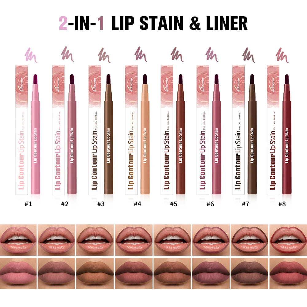 ibcccndc 2-in-1 Lip Stain and Liner Pen