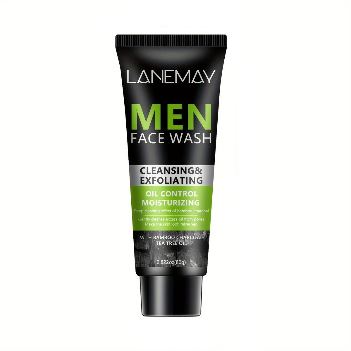 Men's Bamboo Charcoal and Volcanic Mud Face Wash, 80 g