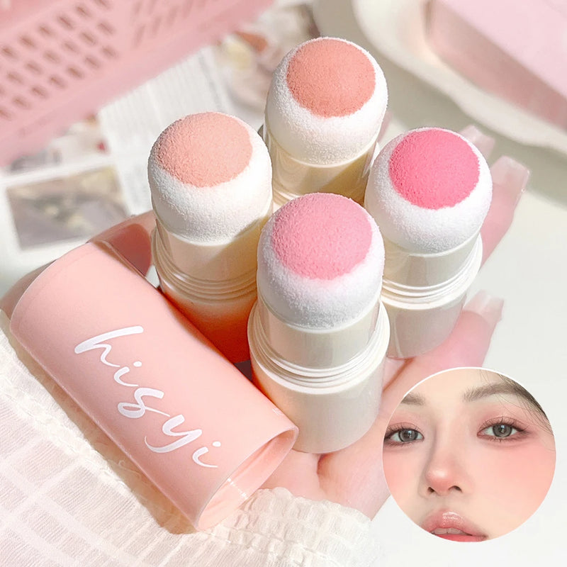 HISYI Soft Fog Blush Stick for Lips and Cheeks