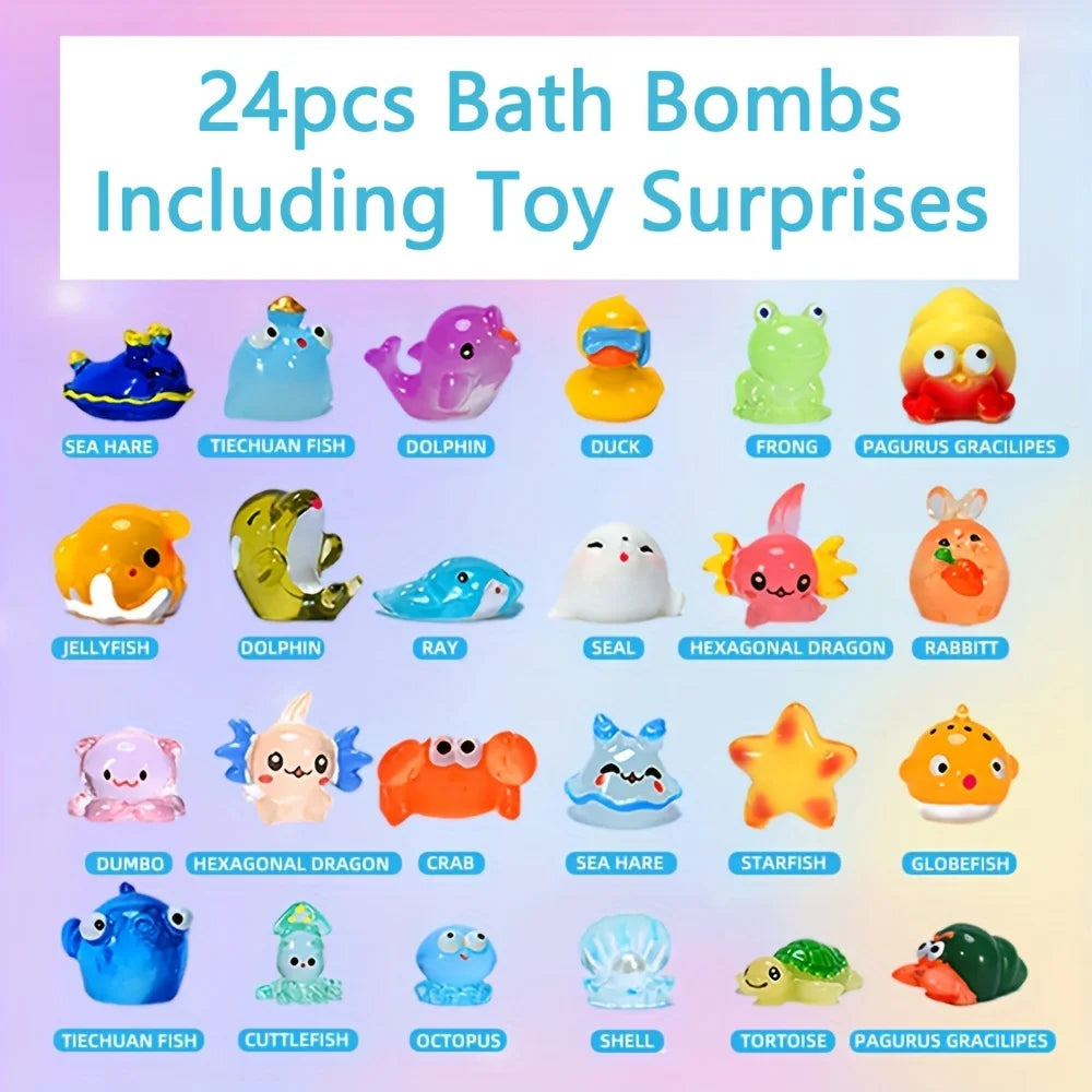 Kids Surprise Bath Bomb Gift Set, 24 Pack