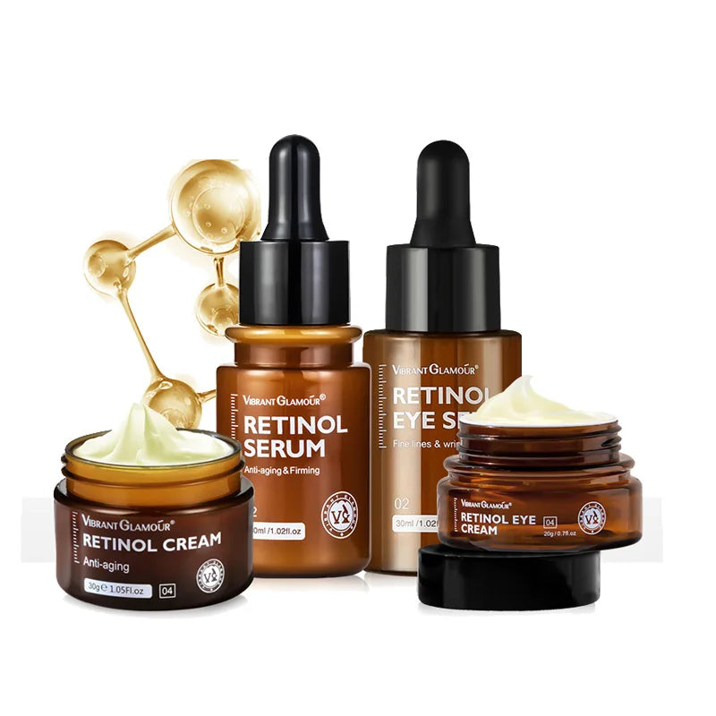 VIBRANT GLAMOUR Retinol Skincare Set, 4 Pieces