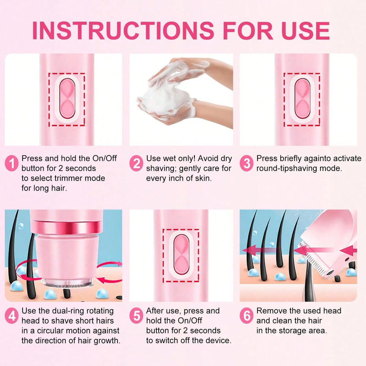 Women's Dual-Head 2-in-1 Electric Body Shaver