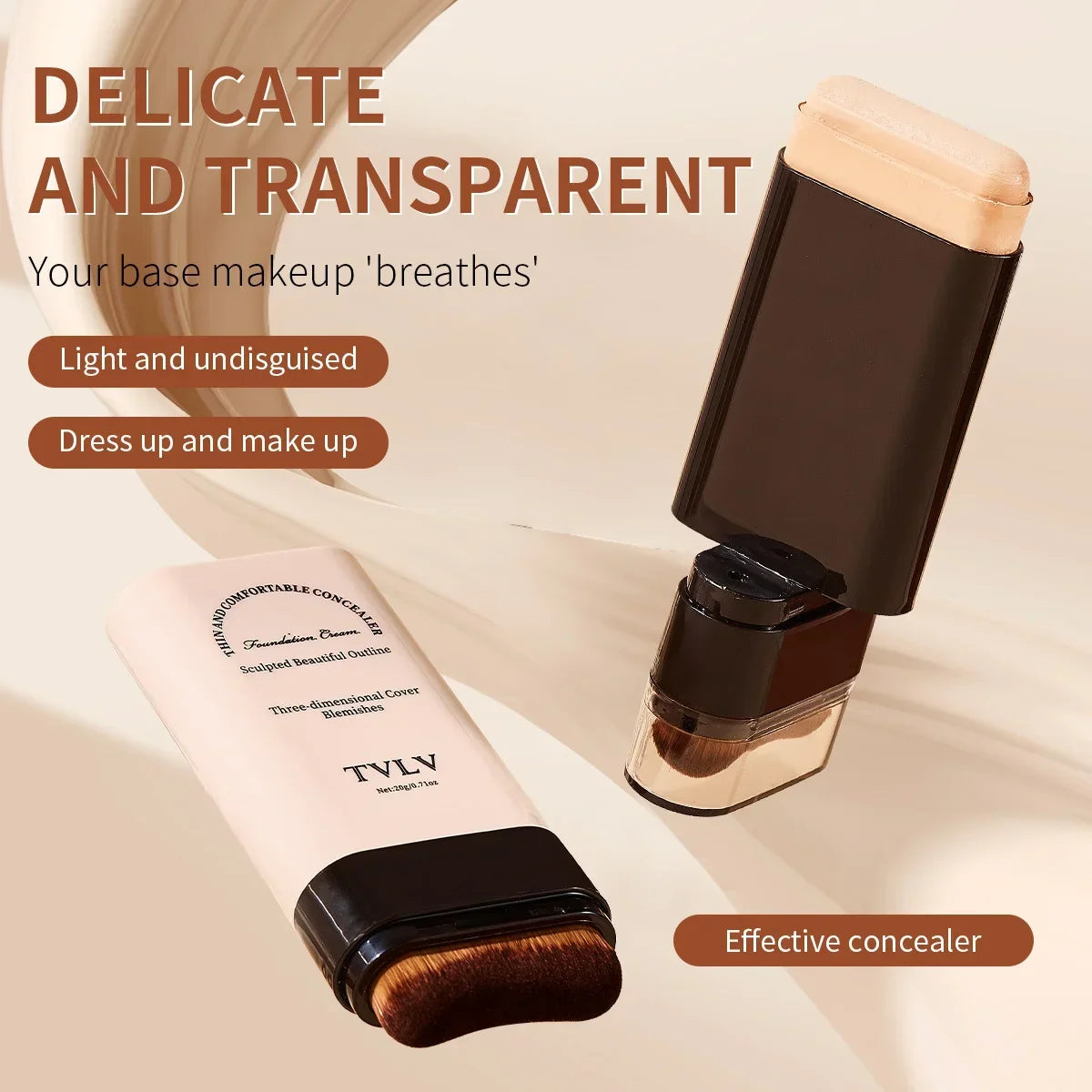 TVLV Foundation Stick with Brush, 20g