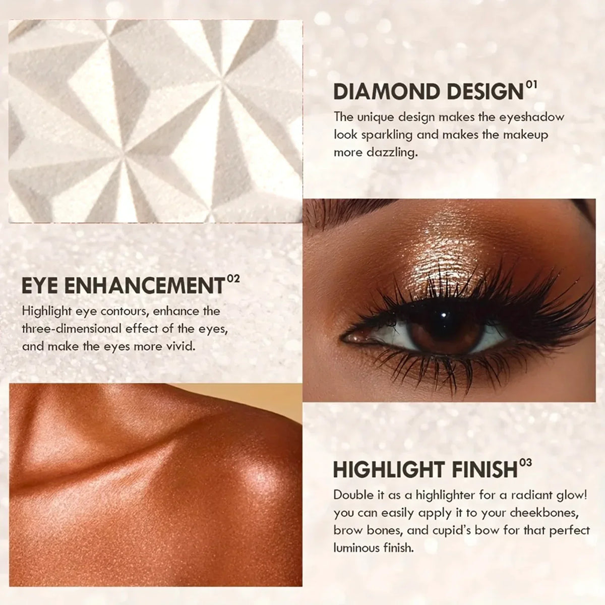 JUJU Dream 2-Color Shimmer Highlighter Palette