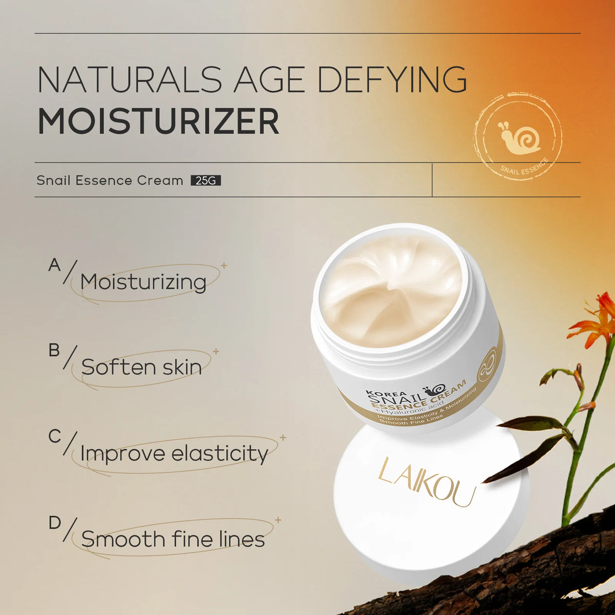 LAIKOU Snail Face Cream, 25g