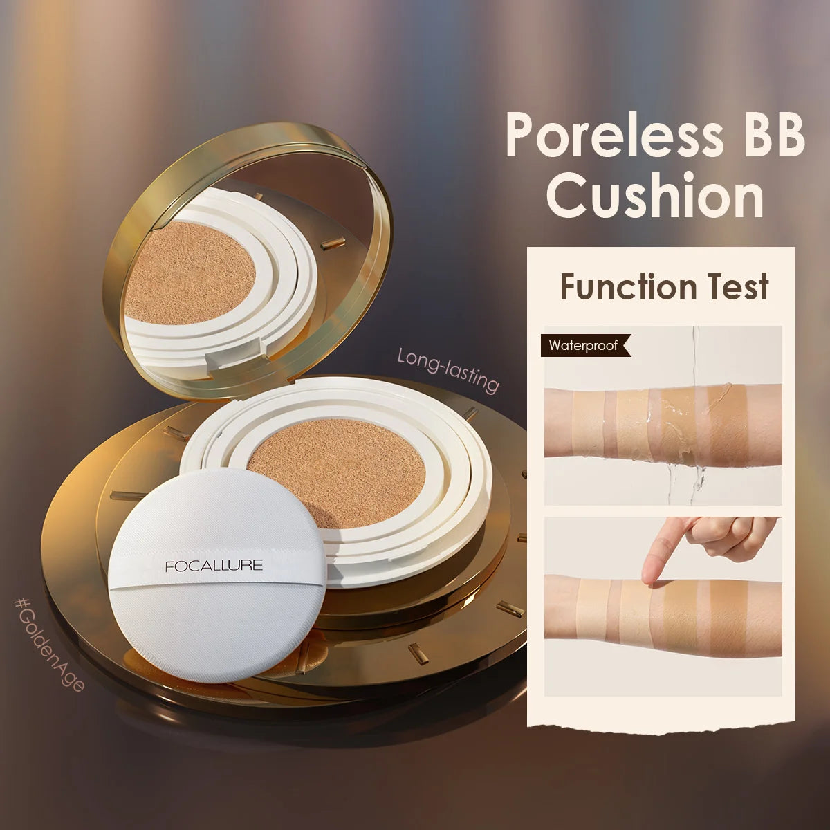 FOCALLURE Waterproof Matte Air Cushion Foundation, 12g