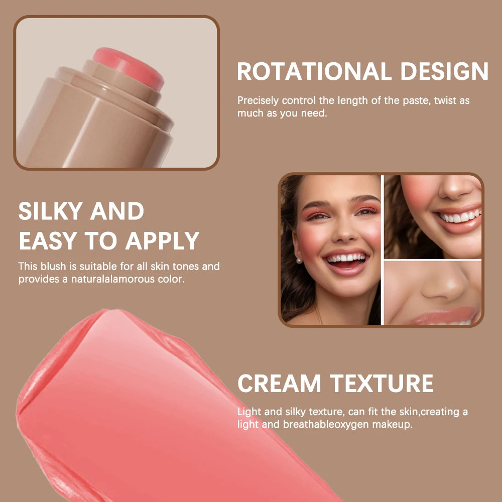 Multi-Use Blush Stick for Lips and Cheeks