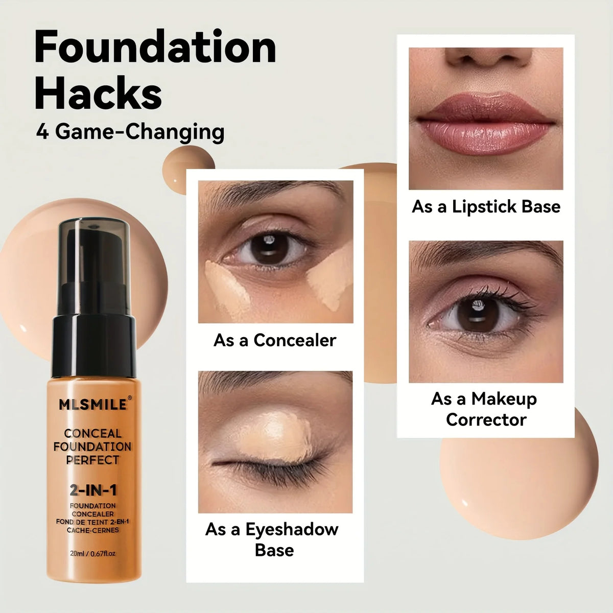 2-in-1 Oil-Control Liquid Foundation and Concealer