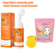Ms.Dear Turmeric Facial Cleansing Pads, 40 Pieces