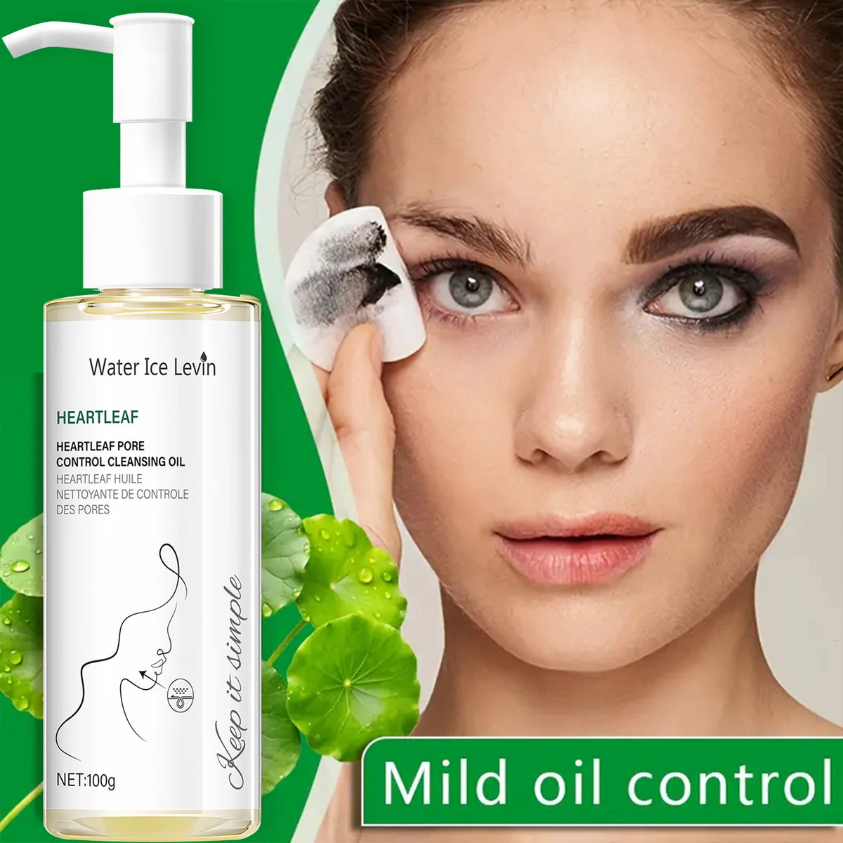 Water Ice Levin Heartleaf Pore Control Cleansing Oil, 100 g