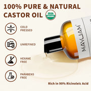 Cold-Pressed Castor Oil for Skin and Hair Care