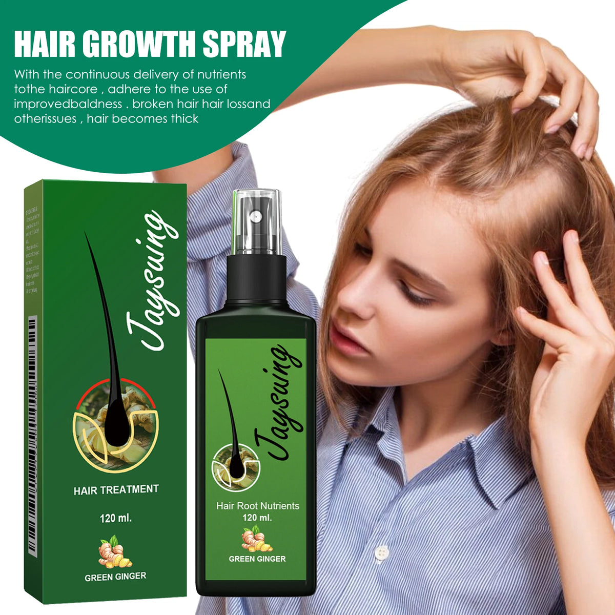Jaysuing Ginger Scalp Care Spray