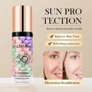 Tri-Color Makeup Primer Cream, 40g