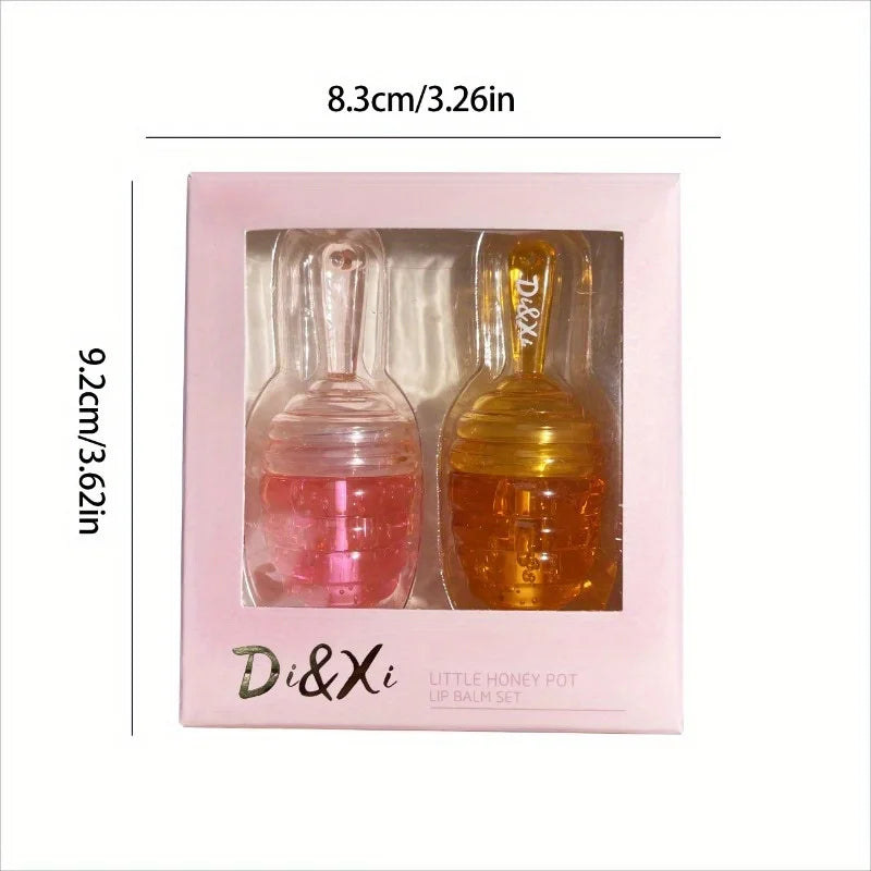 Small Honeypot Lip Oil, Peach and Honey
