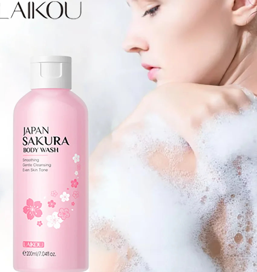 LAIKOU Sakura Shower Gel, 100ml or 200ml