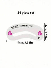 24-Piece Eyebrow Shaping Stencil Set