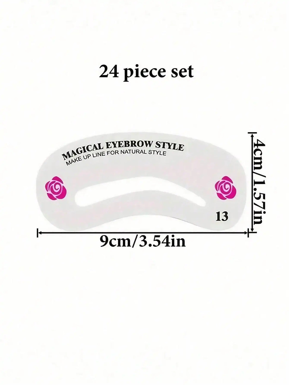 24-Piece Eyebrow Shaping Stencil Set