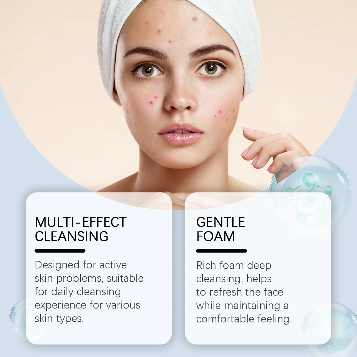 OUHOE Salicylic Acid Facial Cleanser, 100 g