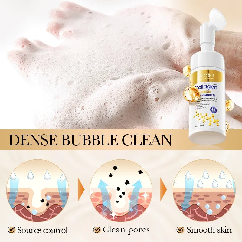 SADOER Collagen Facial Cleansing Mousse, 120 ml