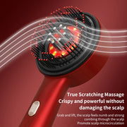 Electric Vibration Scalp Massage Comb with Red Light