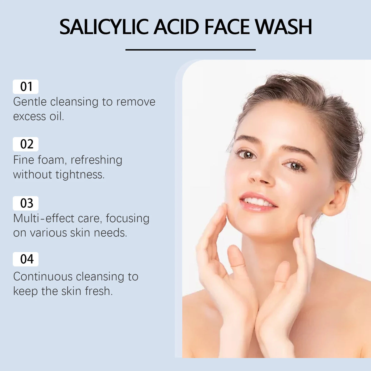 OUHOE Salicylic Acid Facial Cleanser, 100 g