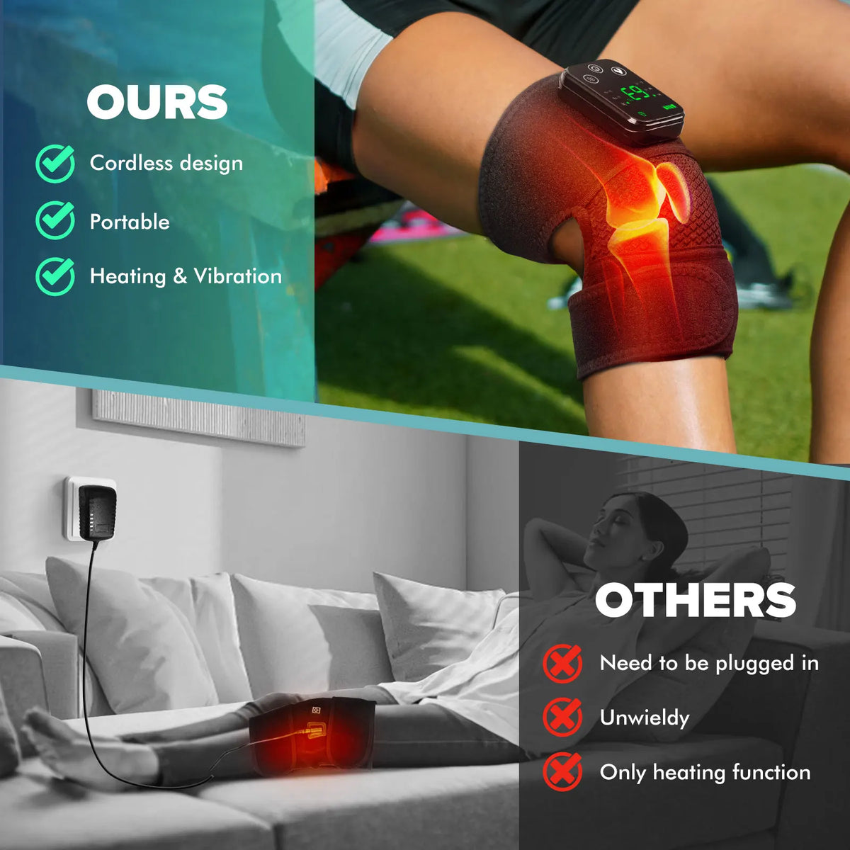 Heated Knee and Joint Massager with Vibration