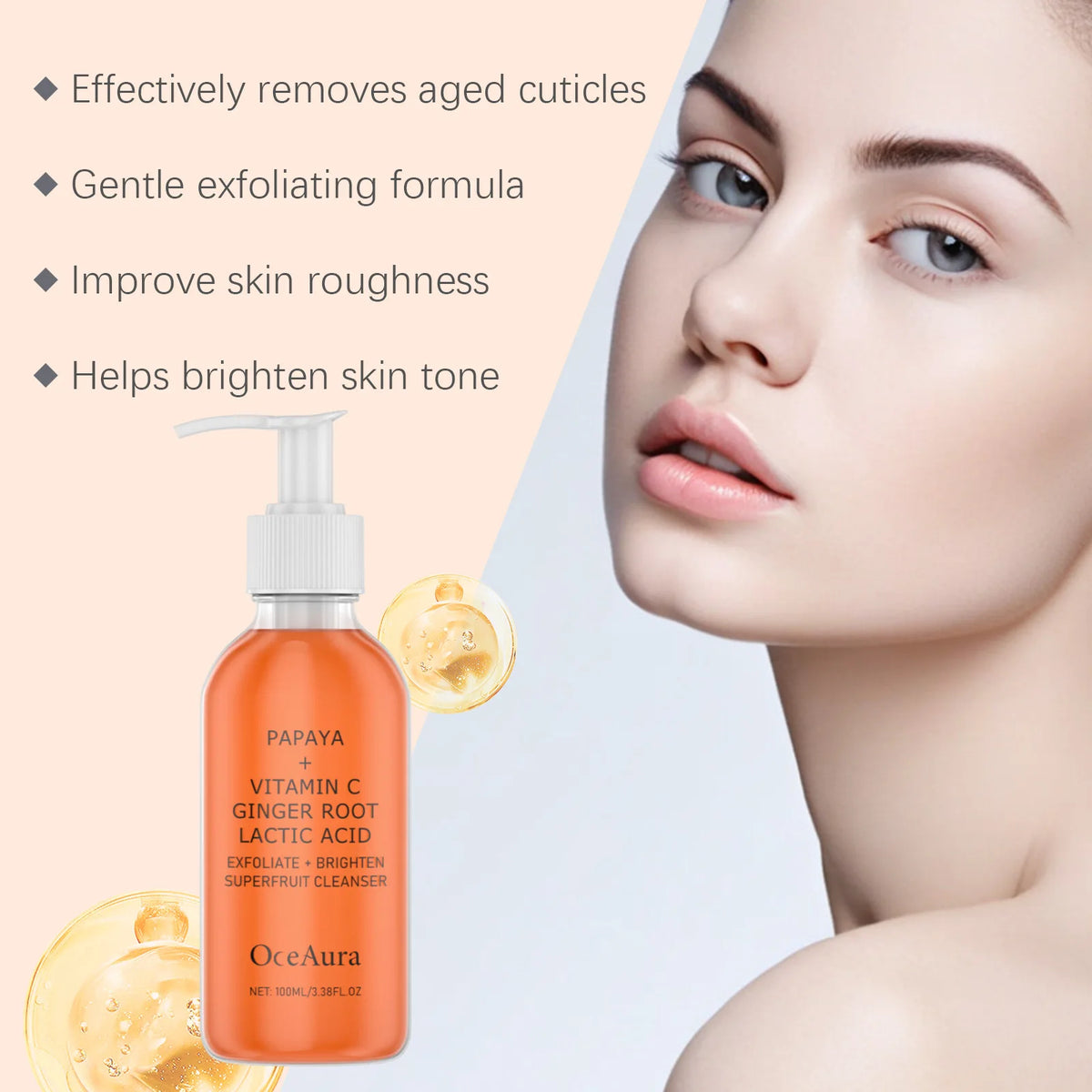 OceAura Papaya and Vitamin C Facial Cleanser, 100 ml