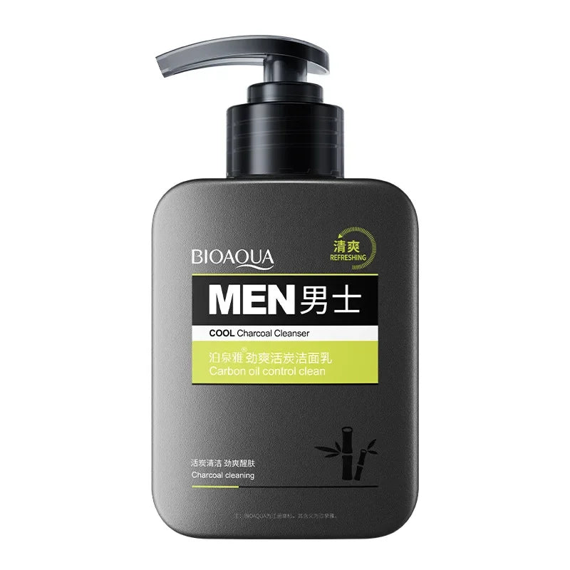BIOAQUA Men's Charcoal Facial Cleanser, 168 g