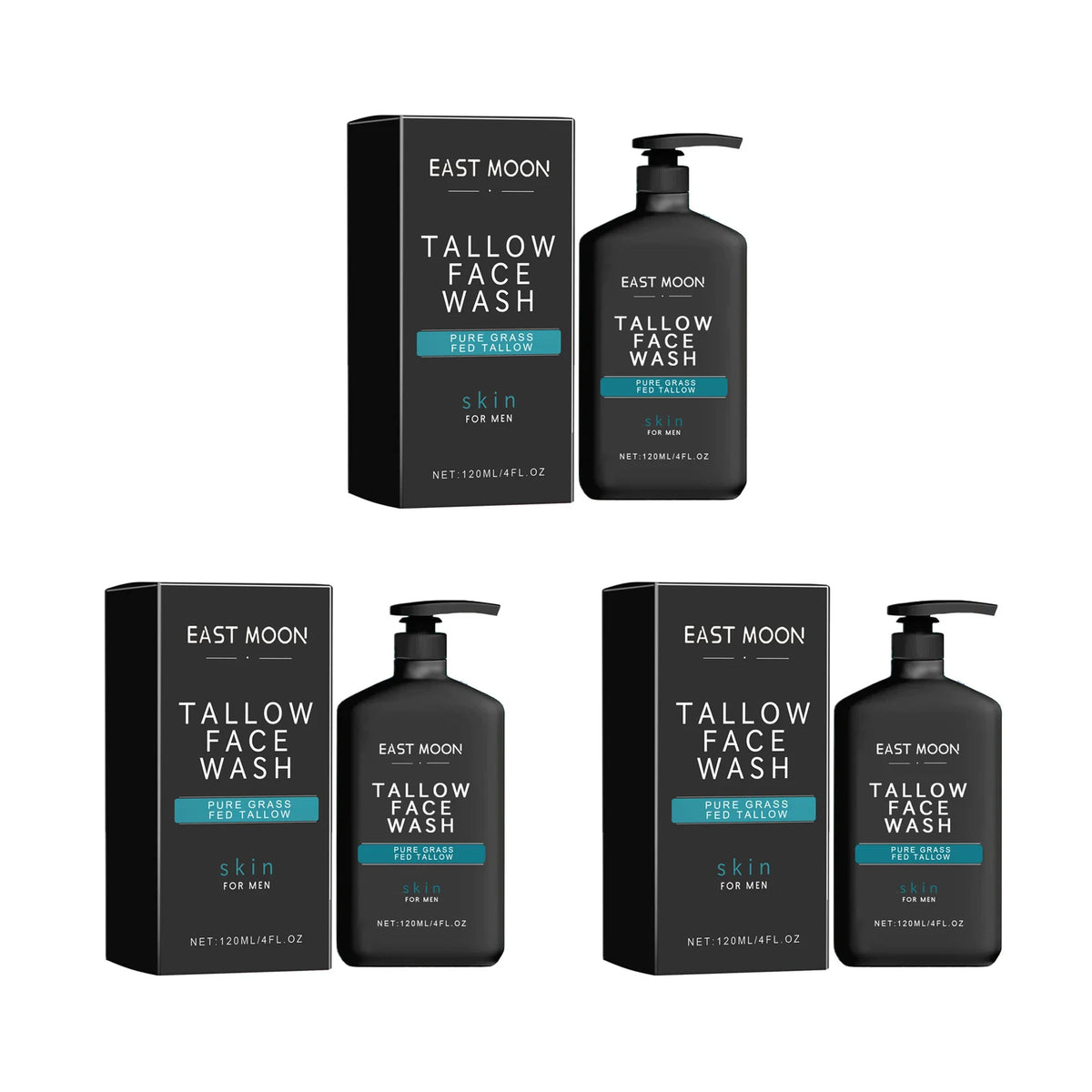 East Moon Men's Daily Facial Cleanser, 120 ml