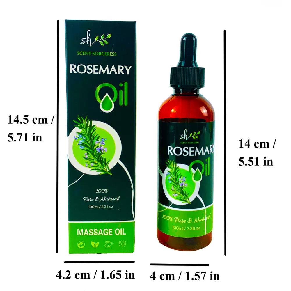 Rosemary Essential Oil, 100ml, with Glass Dropper