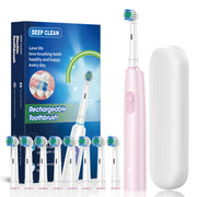 Rechargeable Rotary Electric Toothbrush with Timer and Multiple Modes