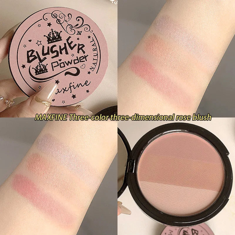 MAXFINE 3-in-1 Blush and Contour Palette