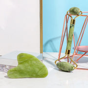 2-Piece Facial Roller and Gua Sha Massage Set