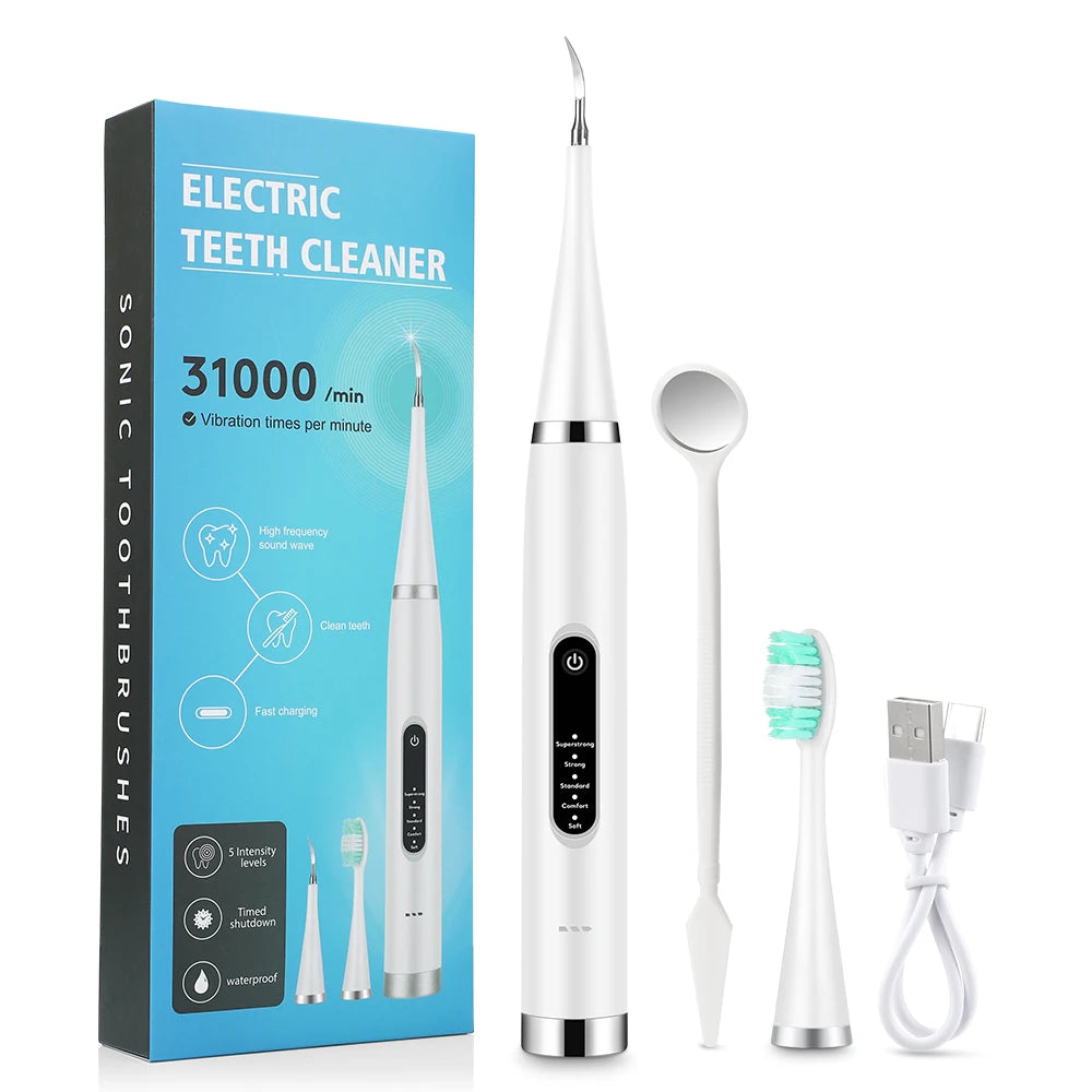 Electric Dental Scaler and Teeth Whitening Strip Set
