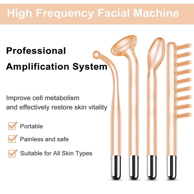 Windaily High-Frequency Facial Wand with Neon and Argon Tubes