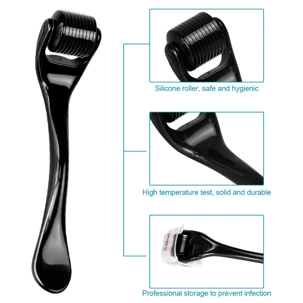 2-Piece Facial Contour Brush and Derma Roller Set