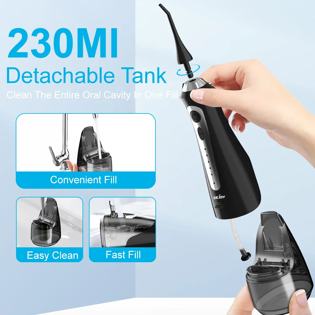 SEJOY Cordless Water Flosser, 230ml