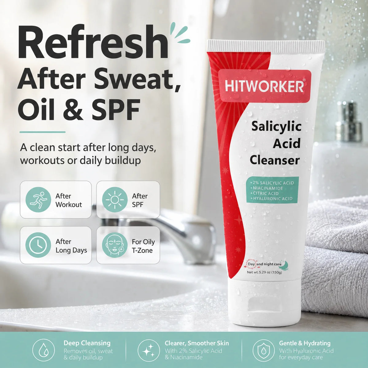 Salicylic Acid Foaming Facial Cleanser, 150 g