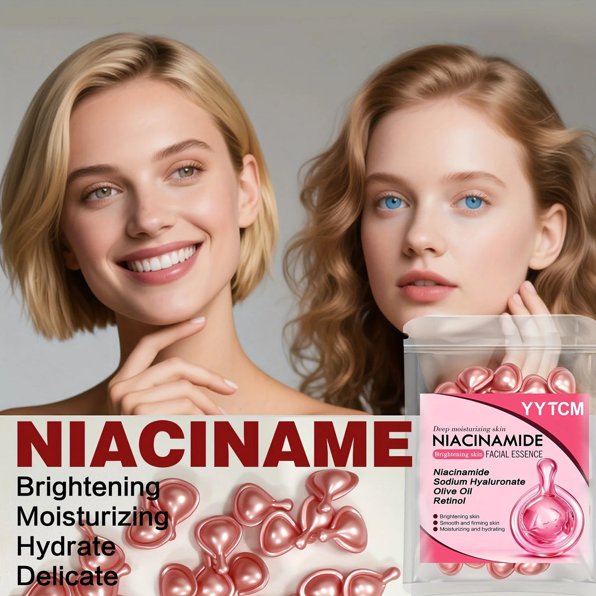 Niacinamide Facial Essence Capsules, 30 Count
