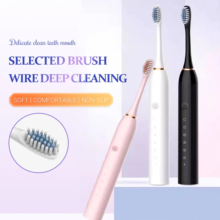 Ultrasonic Electric Toothbrush with 6 Speed Modes