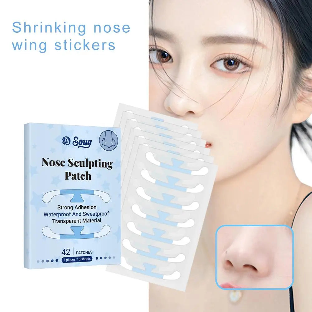 Nose Wing Shaping Stickers, 42 Pieces