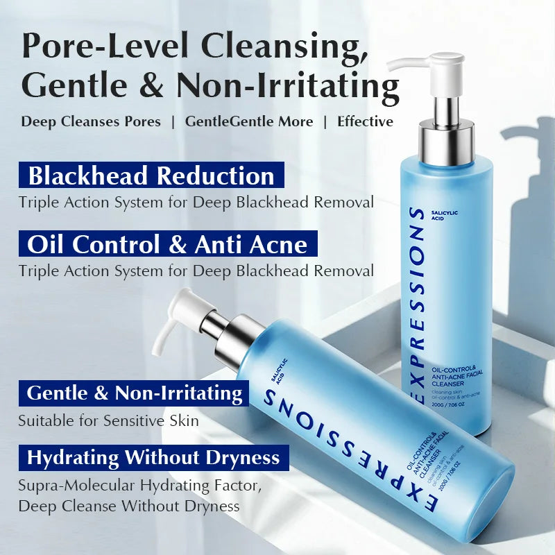 Expressions Salicylic Acid and Niacinamide Facial Cleanser, 200g