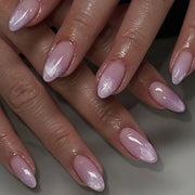 Metallic Cat Eye French Press-On Nails, 24-Piece Set
