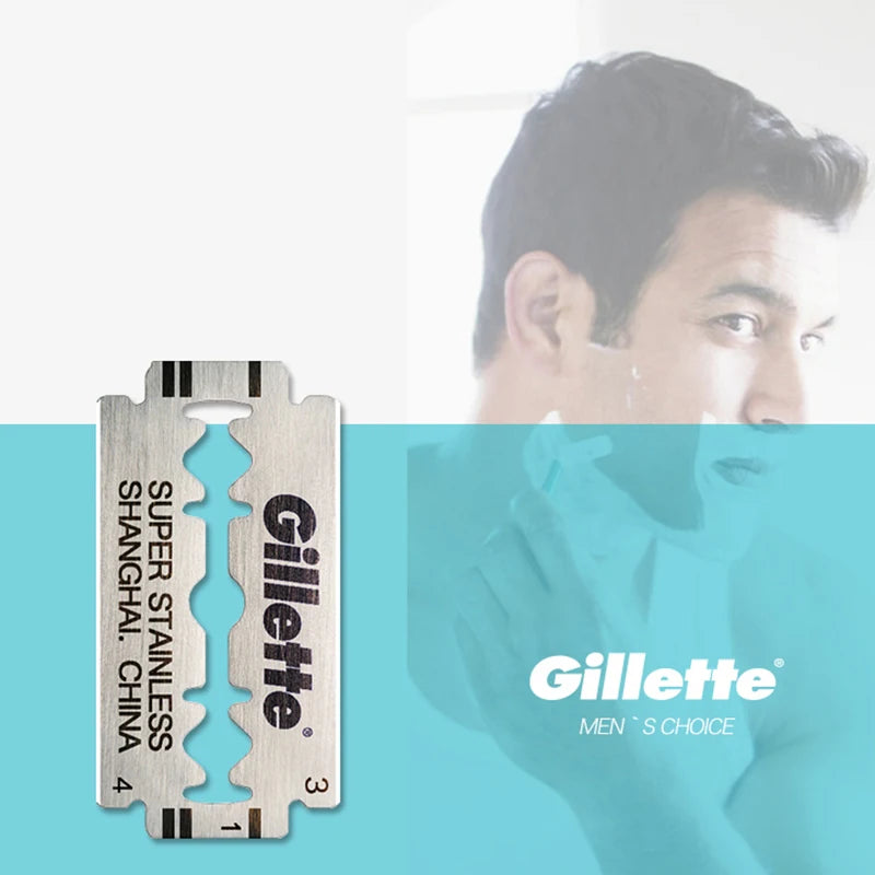 Gillette Super Blue Straight Razor with Stainless Steel Blades
