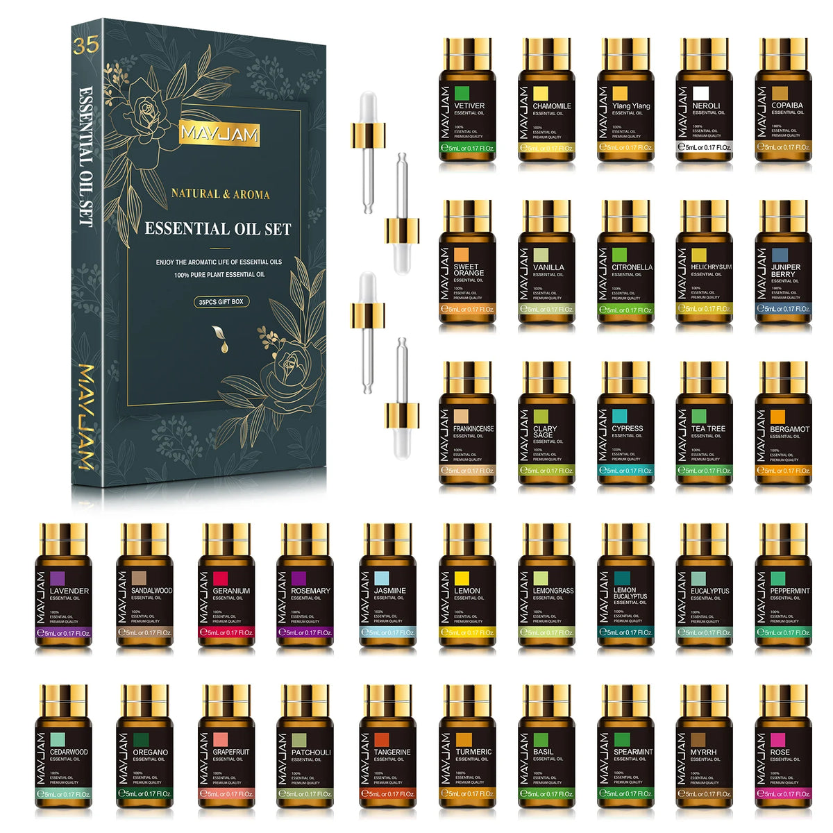 MAYJAM 35-Piece Essential Oil Set