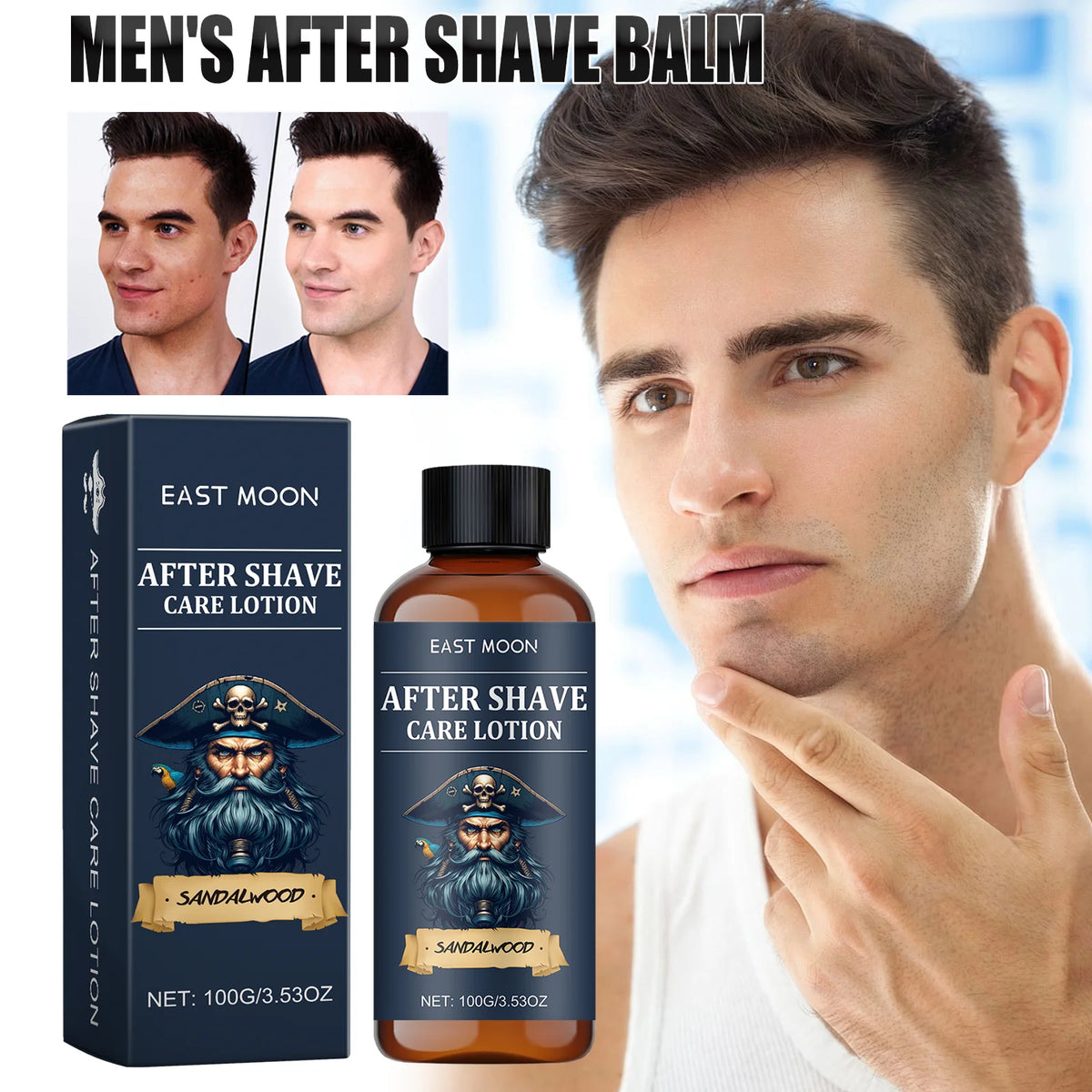 Men's Aftershave Cream Balm, 100g