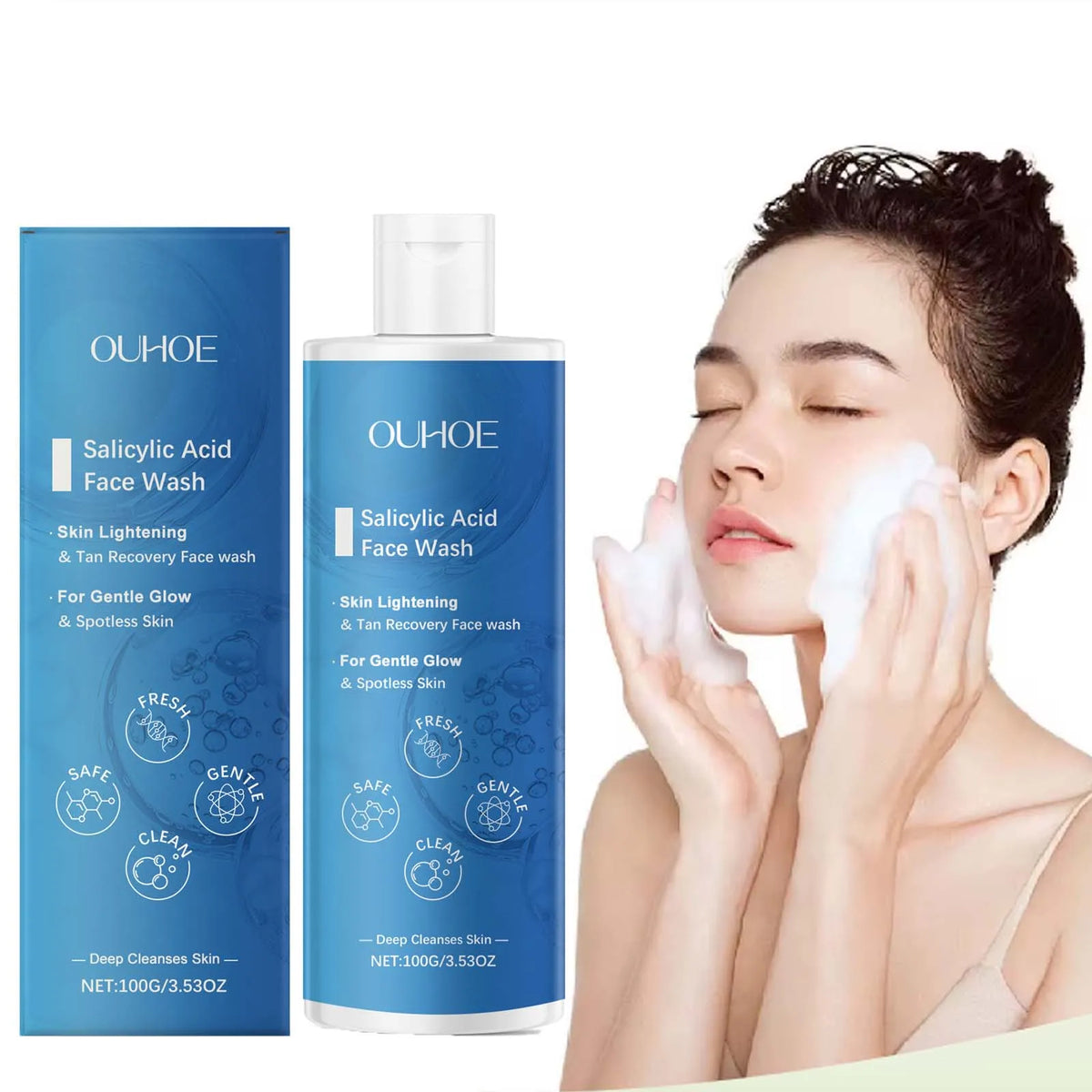 OUHOE Salicylic Acid Facial Cleanser, 100 g