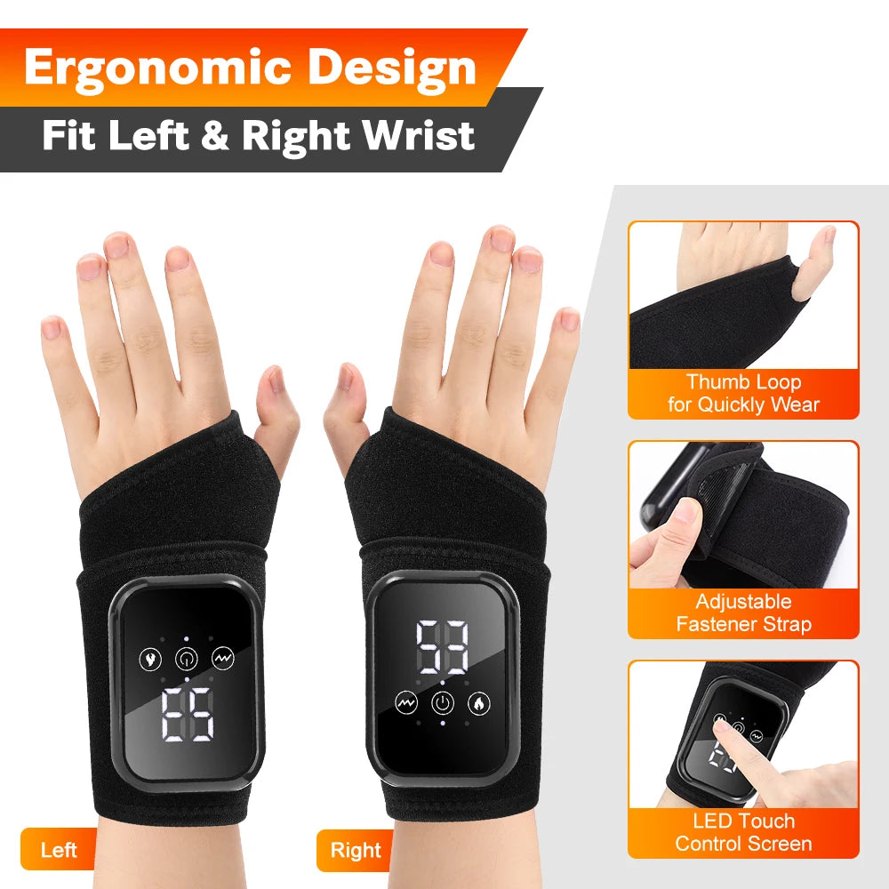 Electric Heating Wrist Massager with Vibration