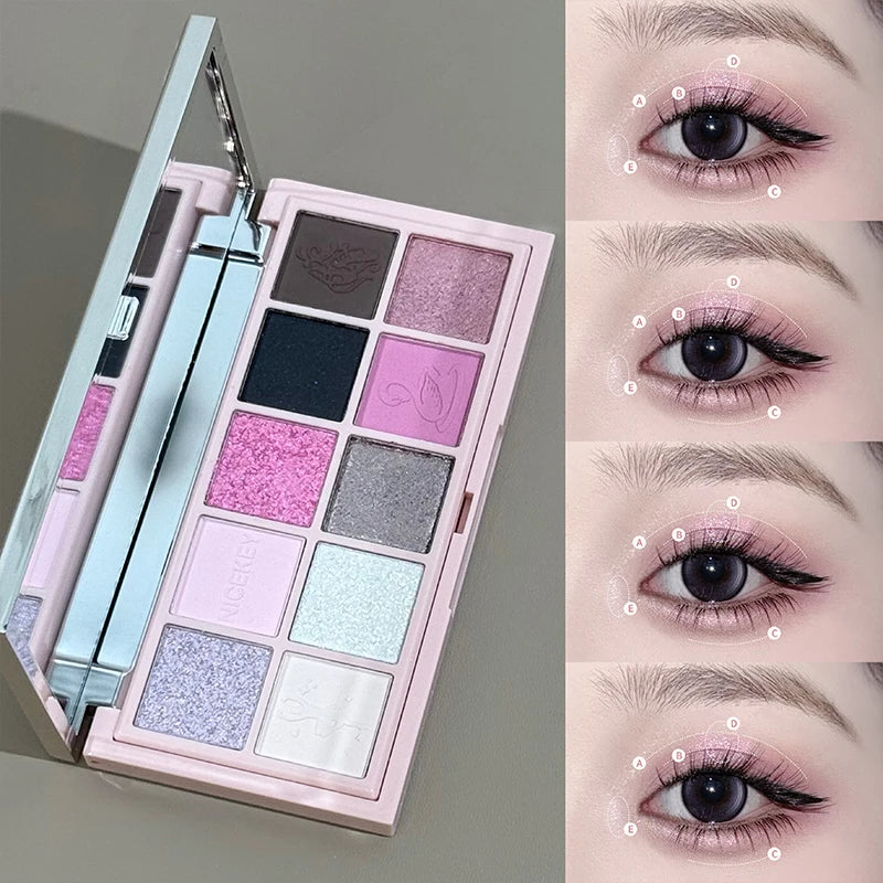 NICEKEY Pink Ballet Makeup Gift Set with Necklace