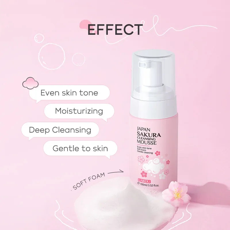 LAIKOU Japan Sakura Facial Cleansing Mousse, 100 ml